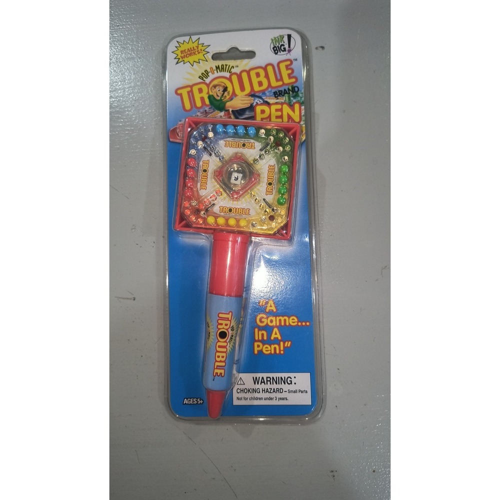 Hasbro Pop-0-Matic Trouble Ink Pen Game Really Works Complete New 2002